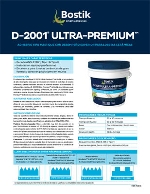 T1491ESP D2001 UltraPremium Mastic TDS ESP